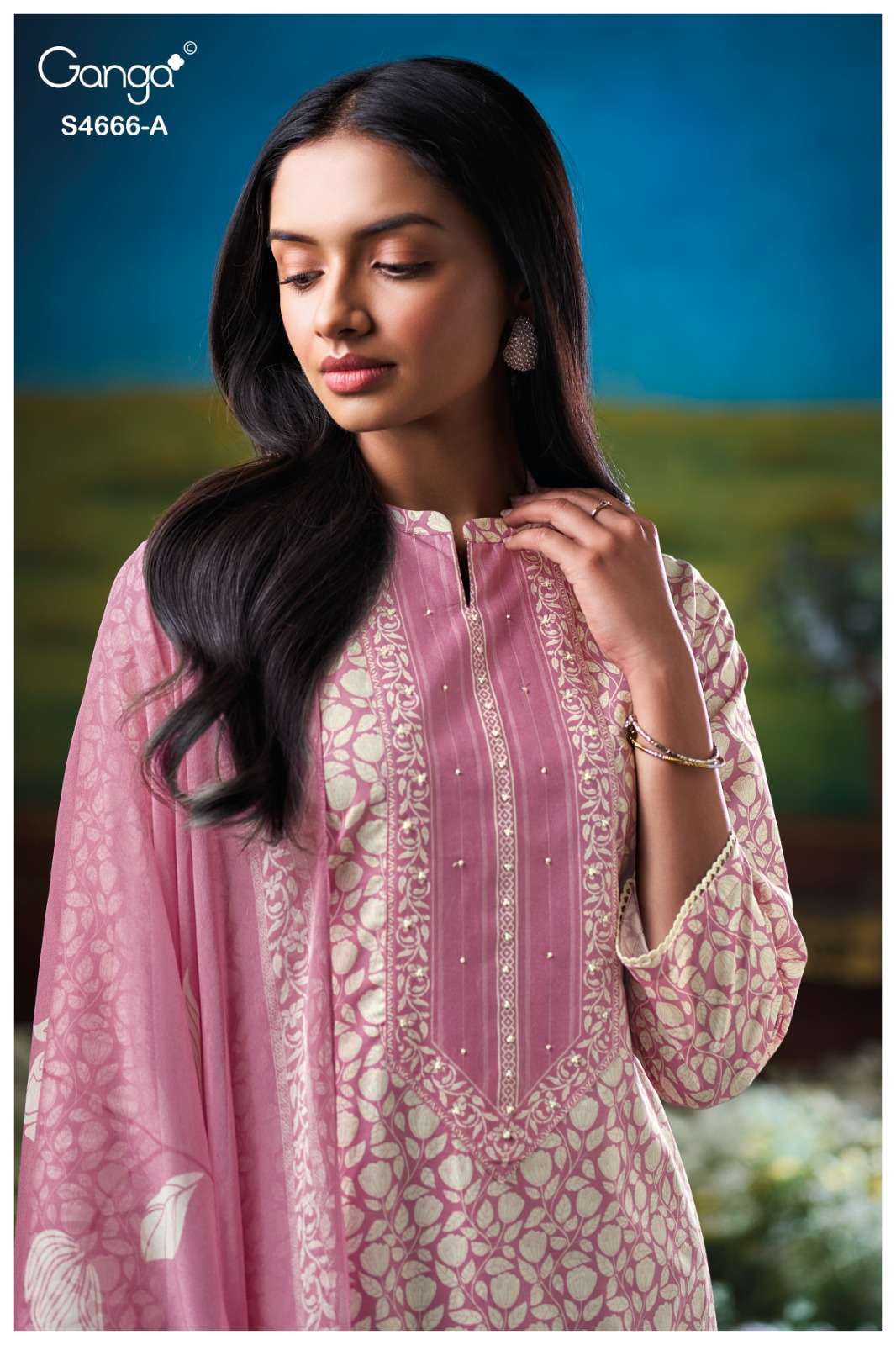 Ganga Fashion Hiyanika 4666 Premium Cotton Dress Material