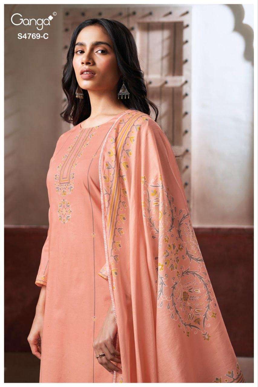 Ganga Fashion Hiyansa 4769 Premium Cotton Dress Material
