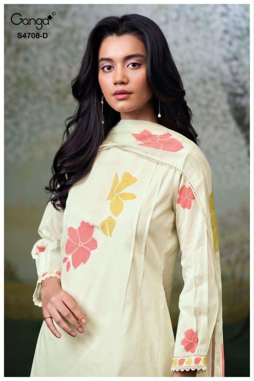 Ganga Fashion Hridanshi 4708 Organdy Dress Material - Amrah Wholesale