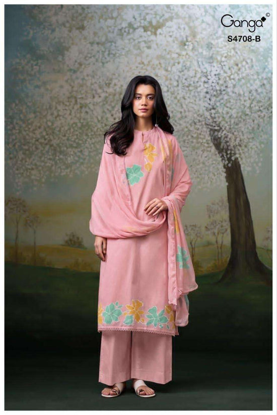 Ganga Fashion Hridanshi 4708 Organdy Dress Material - Amrah Wholesale