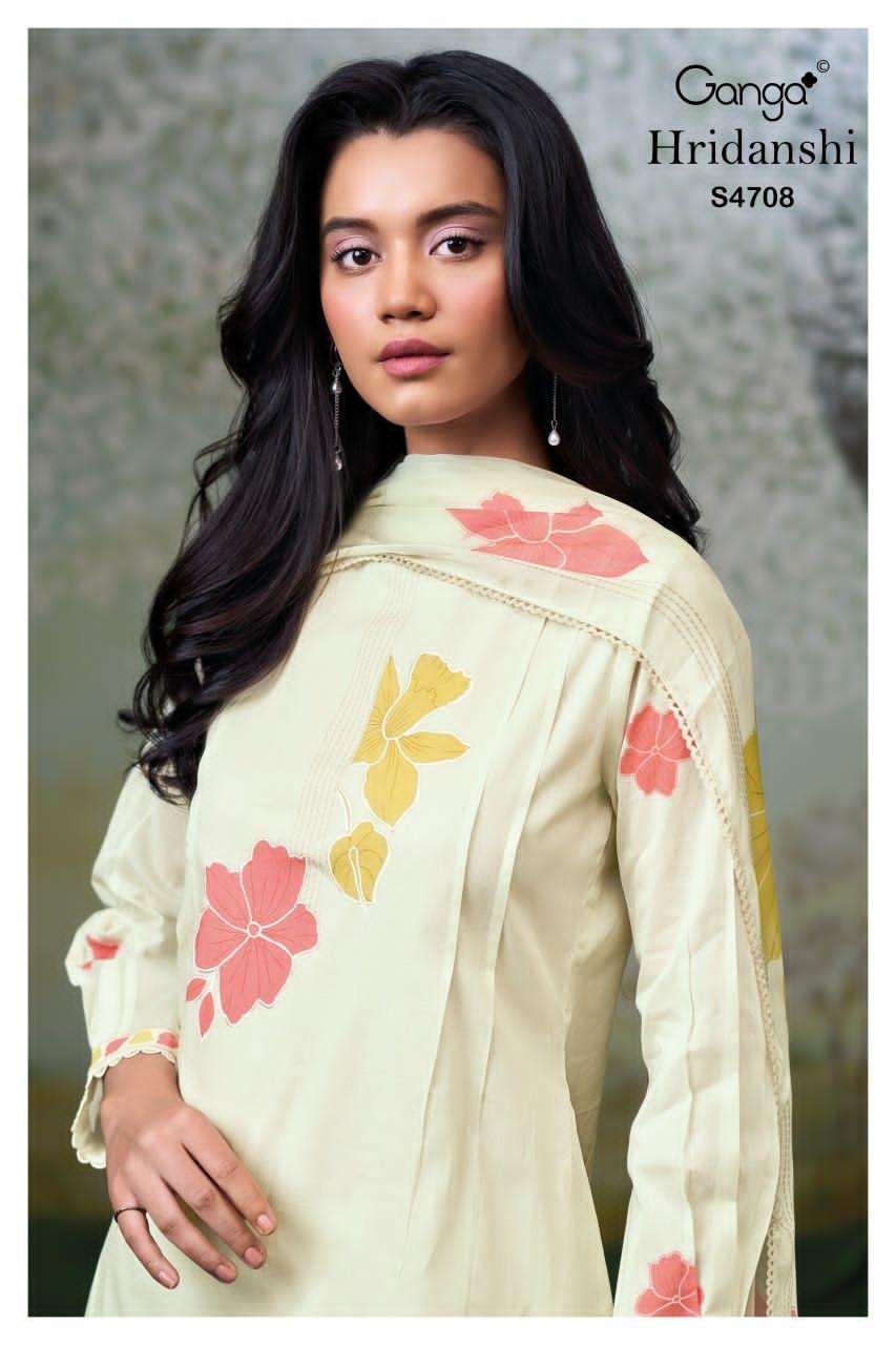 Ganga Fashion Hridanshi 4708 Organdy Dress Material - Amrah Wholesale