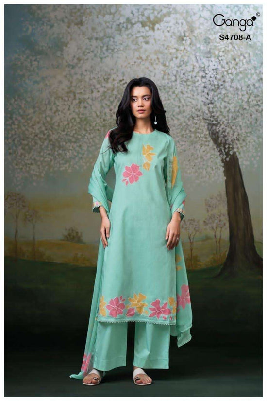Ganga Fashion Hridanshi 4708 Organdy Dress Material - Amrah Wholesale
