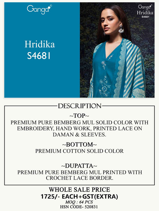 Ganga Fashion Hridika 4681 - Amrah Wholesale