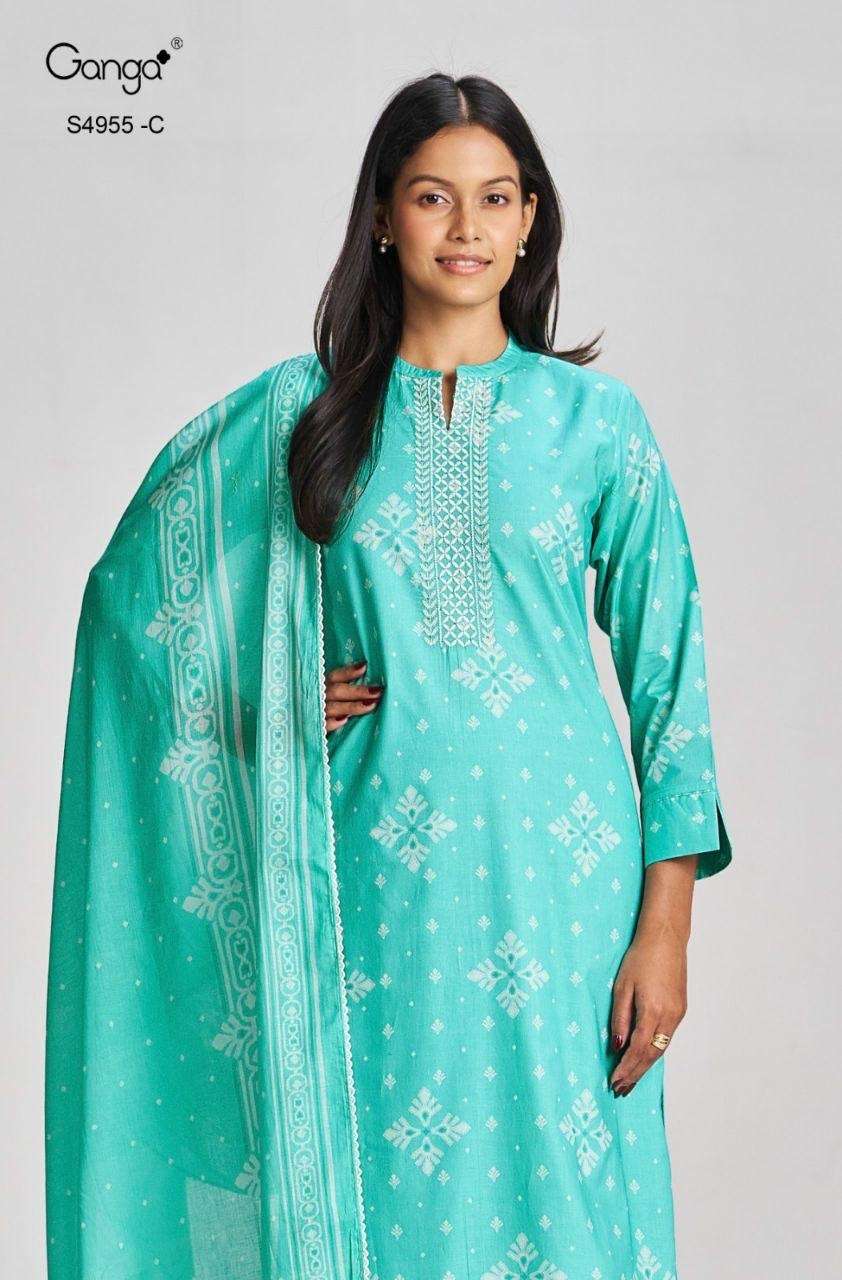 Ganga Fashion Ibbani 4955 Premium Cotton Dress Material