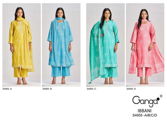 Ganga Fashion Ibbani 4955 Premium Cotton Dress Material