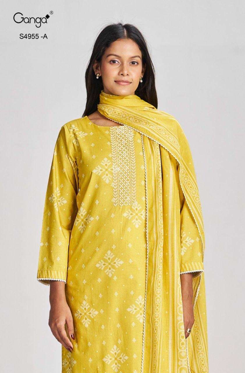 Ganga Fashion Ibbani 4955 Premium Cotton Dress Material