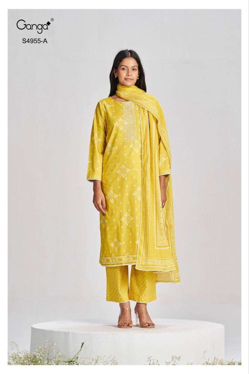 Ganga Fashion Ibbani 4955 Premium Cotton Dress Material