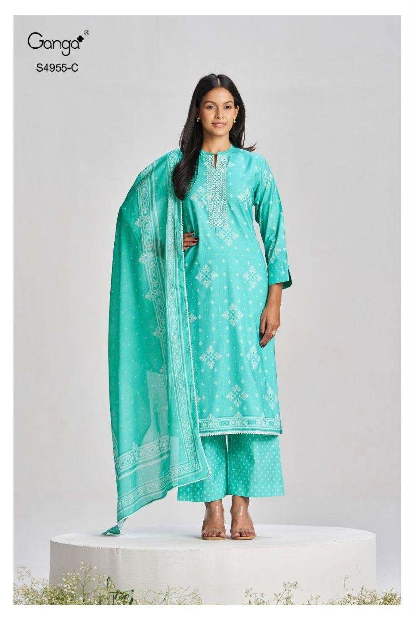 Ganga Fashion Ibbani 4955 Premium Cotton Dress Material