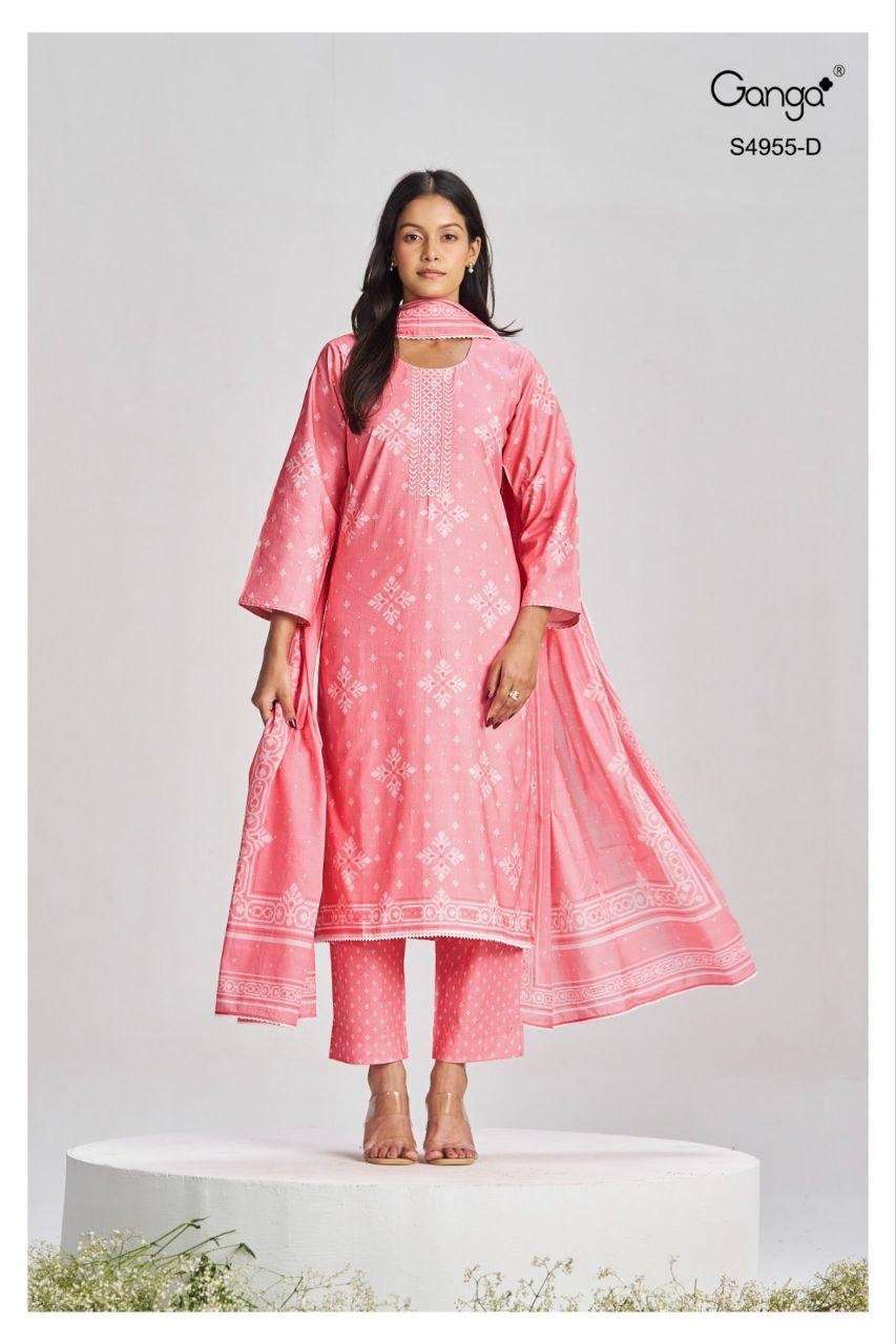 Ganga Fashion Ibbani 4955 Premium Cotton Dress Material