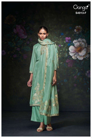 Ganga Fashion Ismera 4913 Pure Cotton Dress Material - Amrah Wholesale