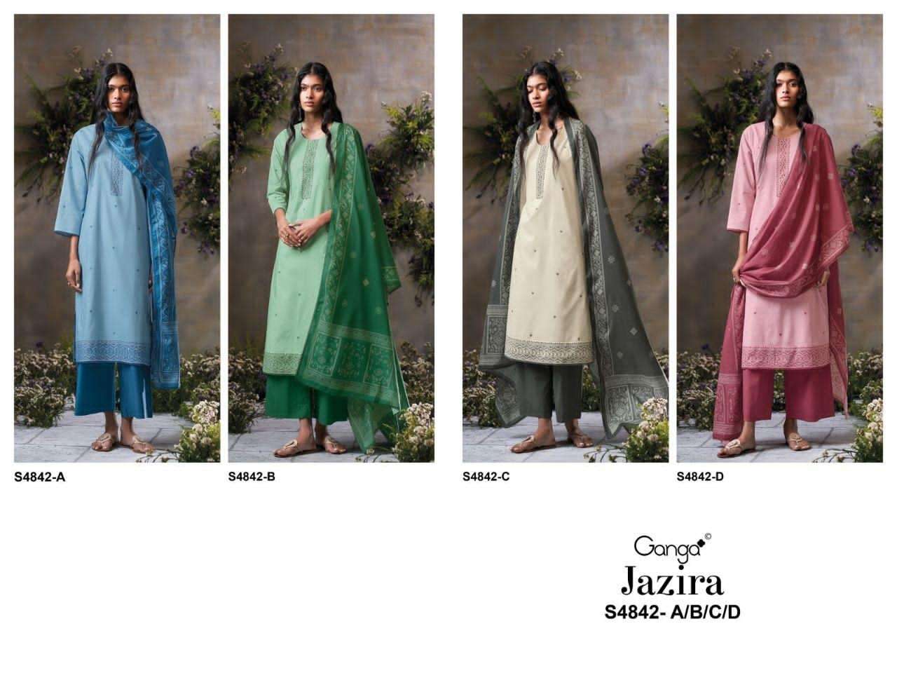 Ganga Fashion Jazira 4842 Premium Cotton Dress Material