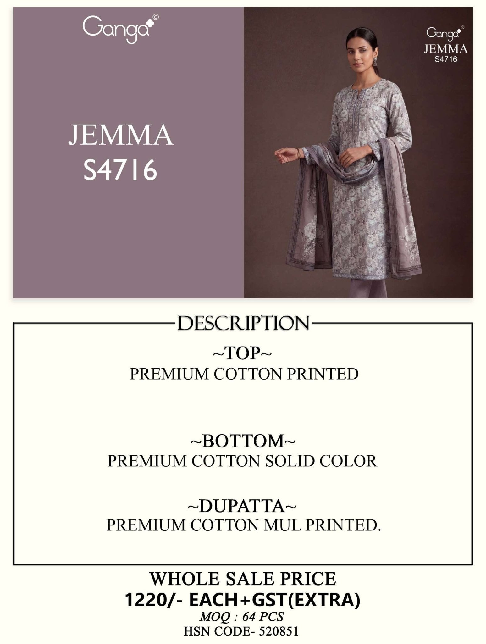 Ganga Fashion Jemma 4716 - Amrah Wholesale