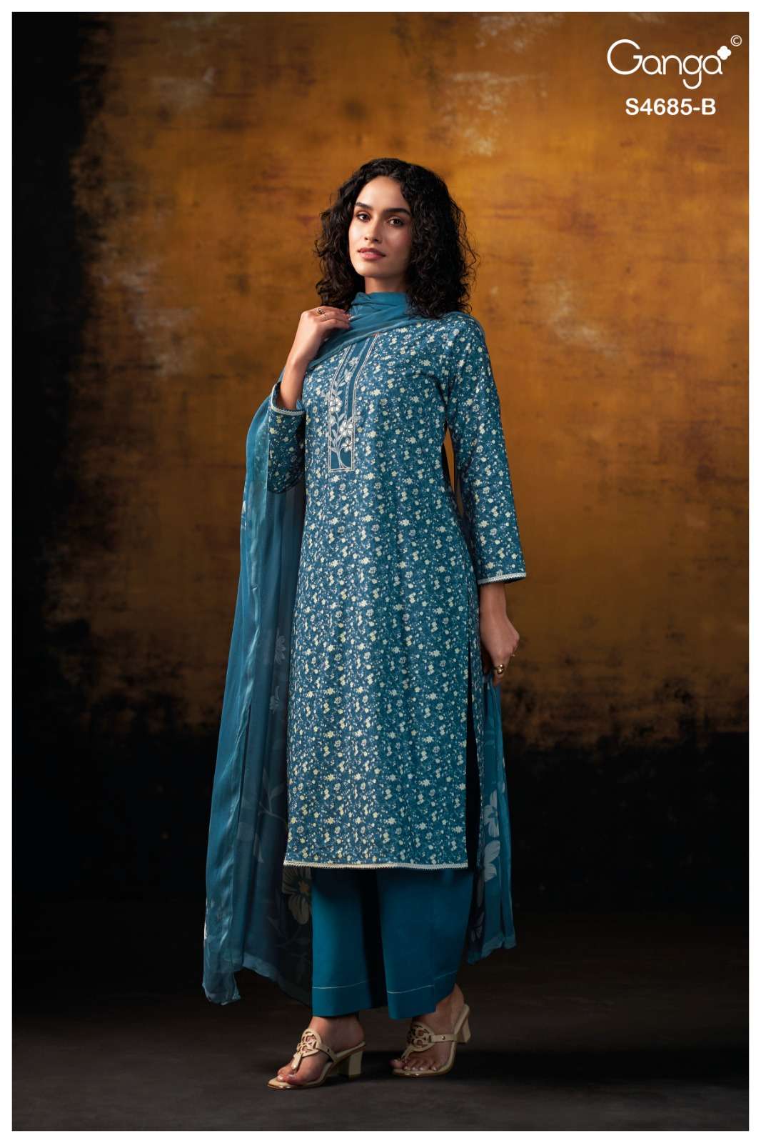 Ganga Fashion Jiyael 4685 Dress Material - Amrah Wholesale