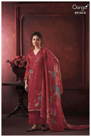Ganga Fashion Karina 5125 Premium Cotton Satin Dress Material