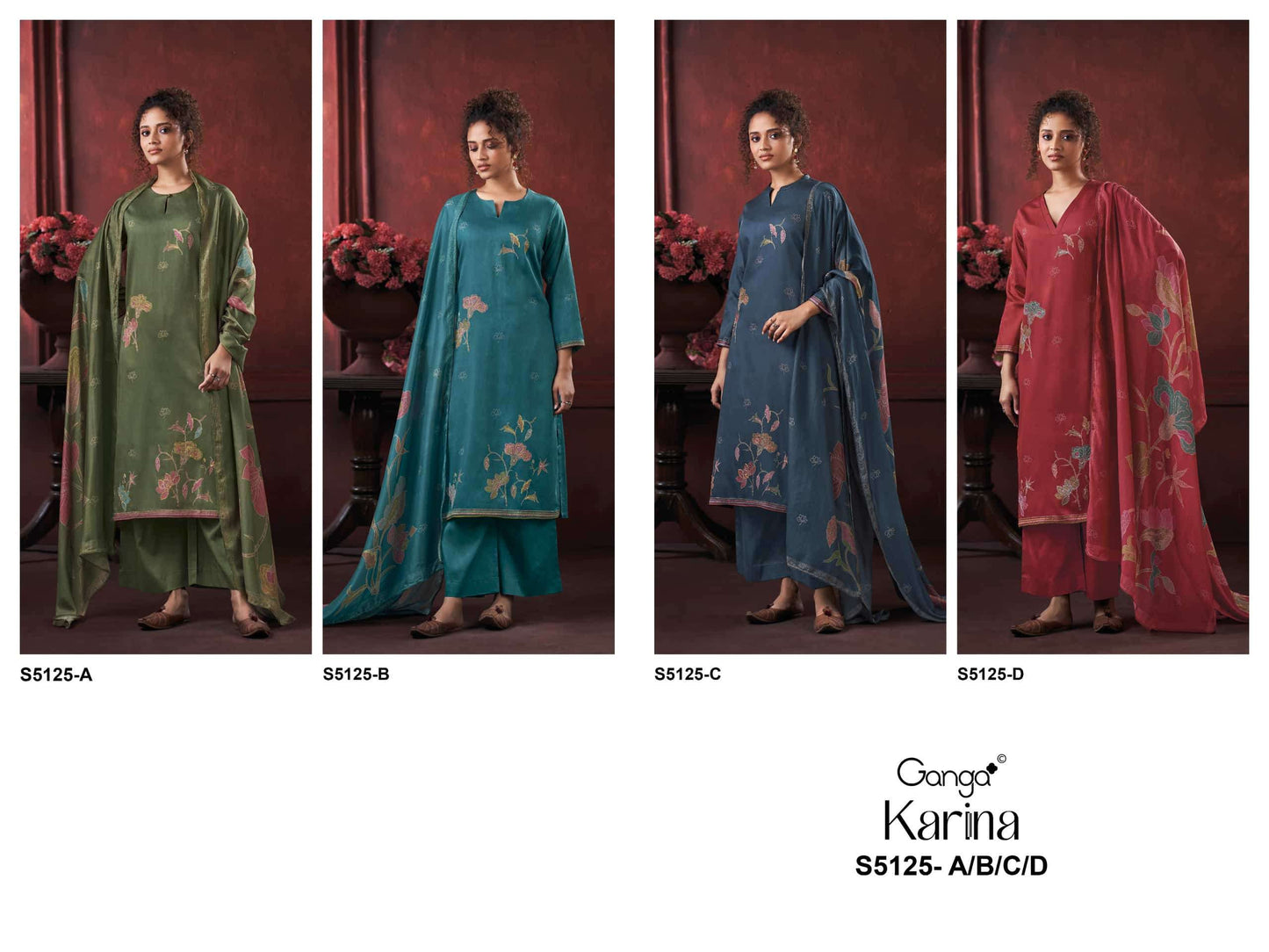 Ganga Fashion Karina 5125 Premium Cotton Satin Dress Material