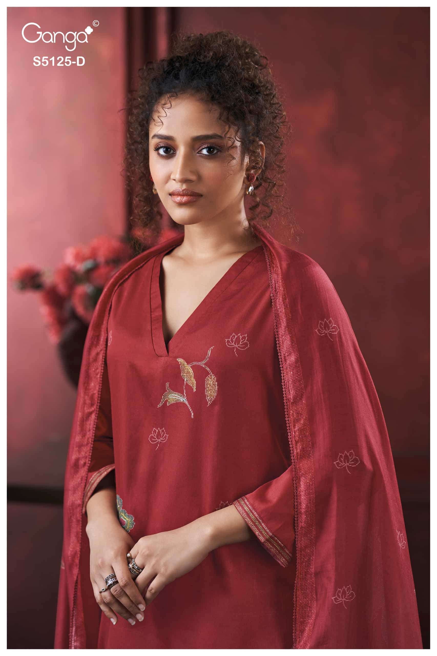 Ganga Fashion Karina 5125 Premium Cotton Satin Dress Material