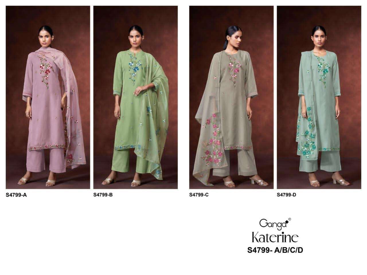 Ganga Fashion Katerine 4799 Bemberg Kota Dress Material