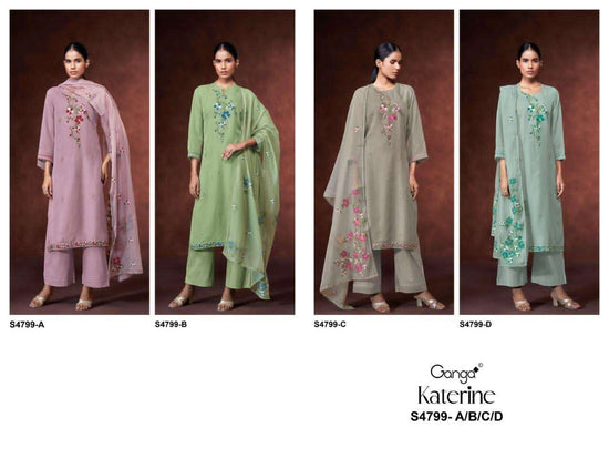 Ganga Fashion Katerine 4799 Bemberg Kota Dress Material