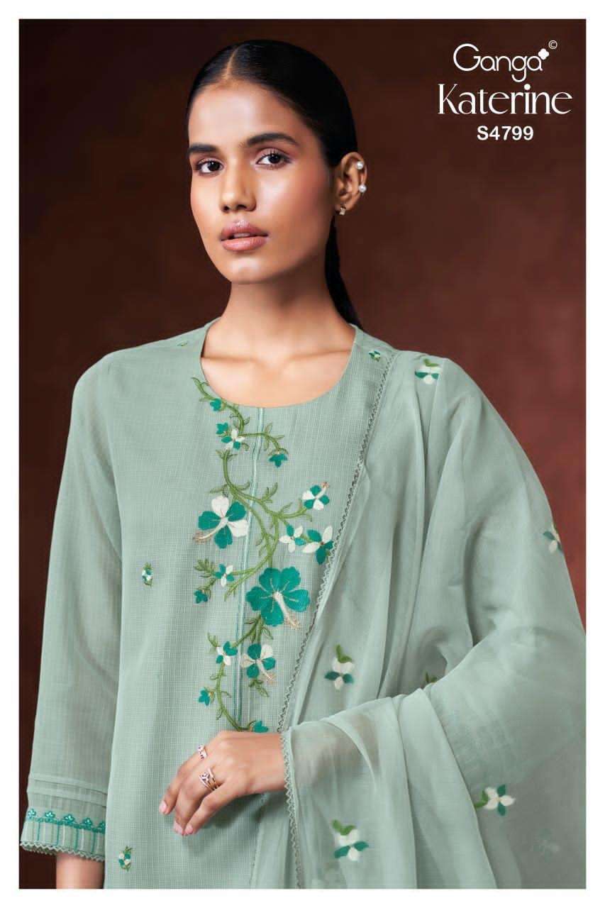 Ganga Fashion Katerine 4799 Bemberg Kota Dress Material