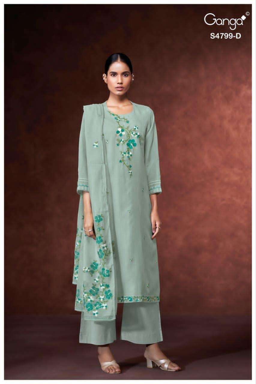 Ganga Fashion Katerine 4799 Bemberg Kota Dress Material
