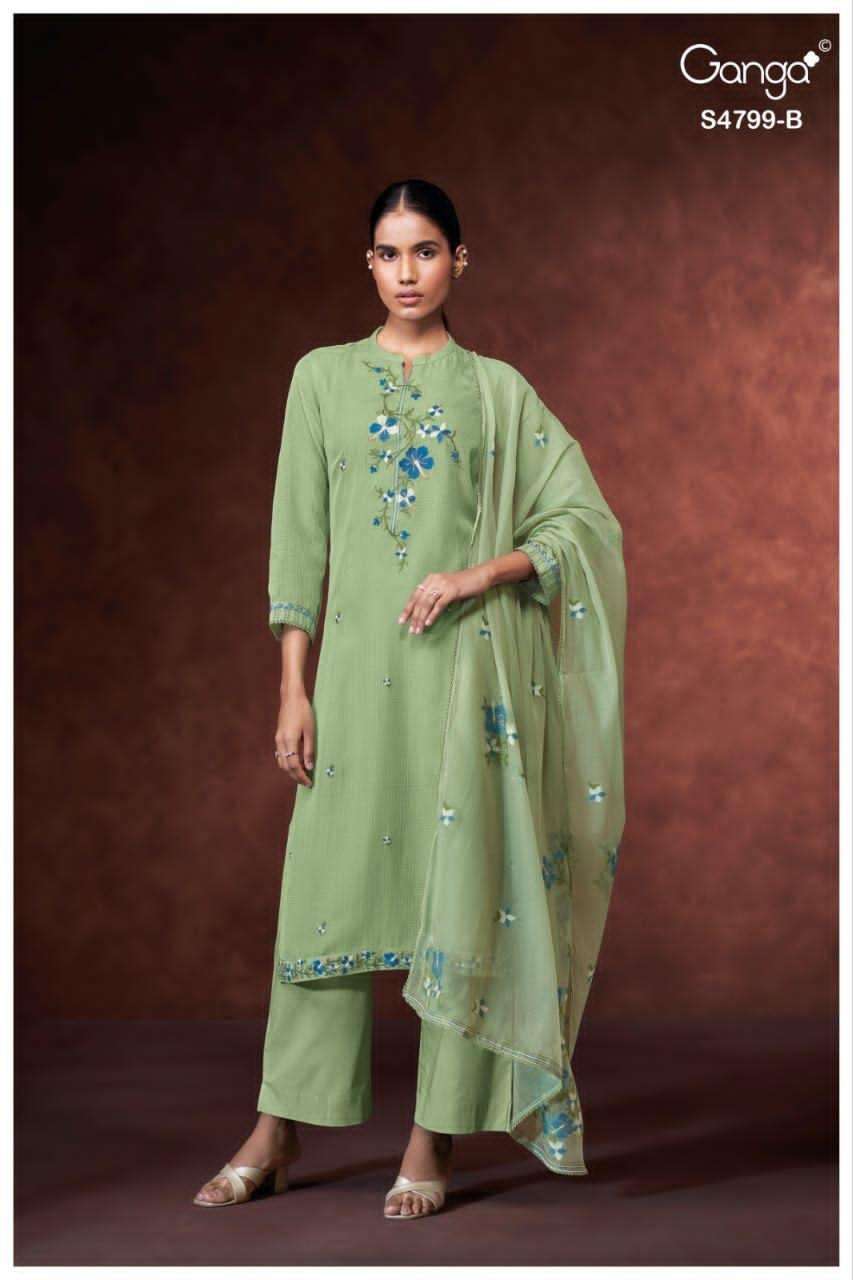 Ganga Fashion Katerine 4799 Bemberg Kota Dress Material