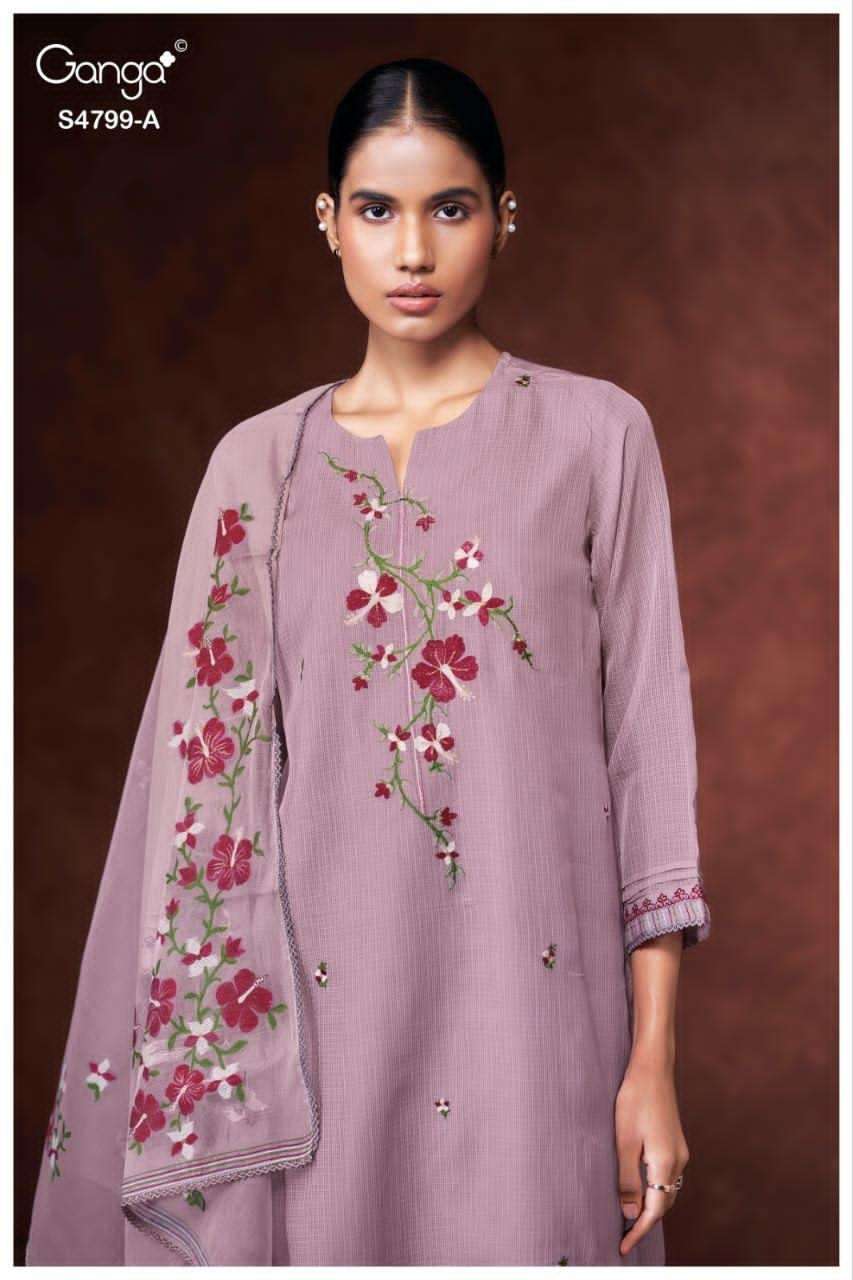 Ganga Fashion Katerine 4799 Bemberg Kota Dress Material