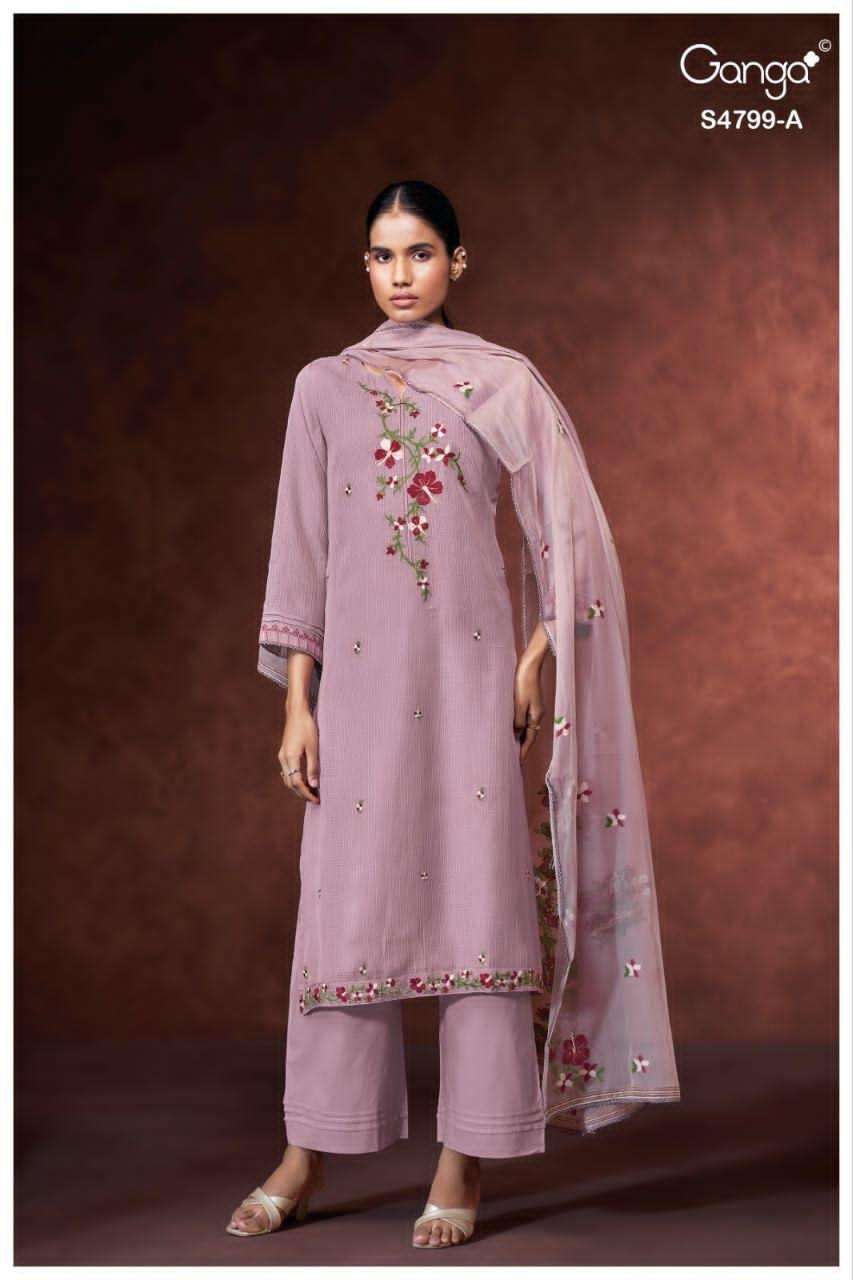 Ganga Fashion Katerine 4799 Bemberg Kota Dress Material