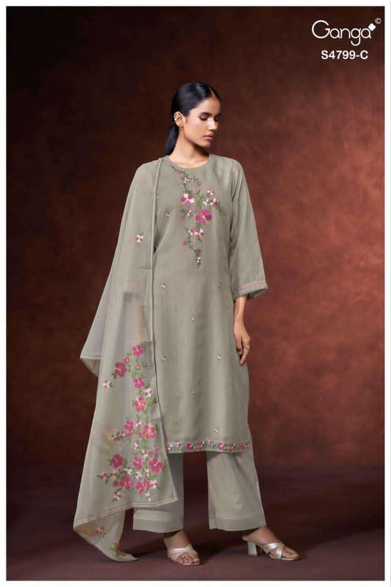 Ganga Fashion Katerine 4799 Bemberg Kota Dress Material