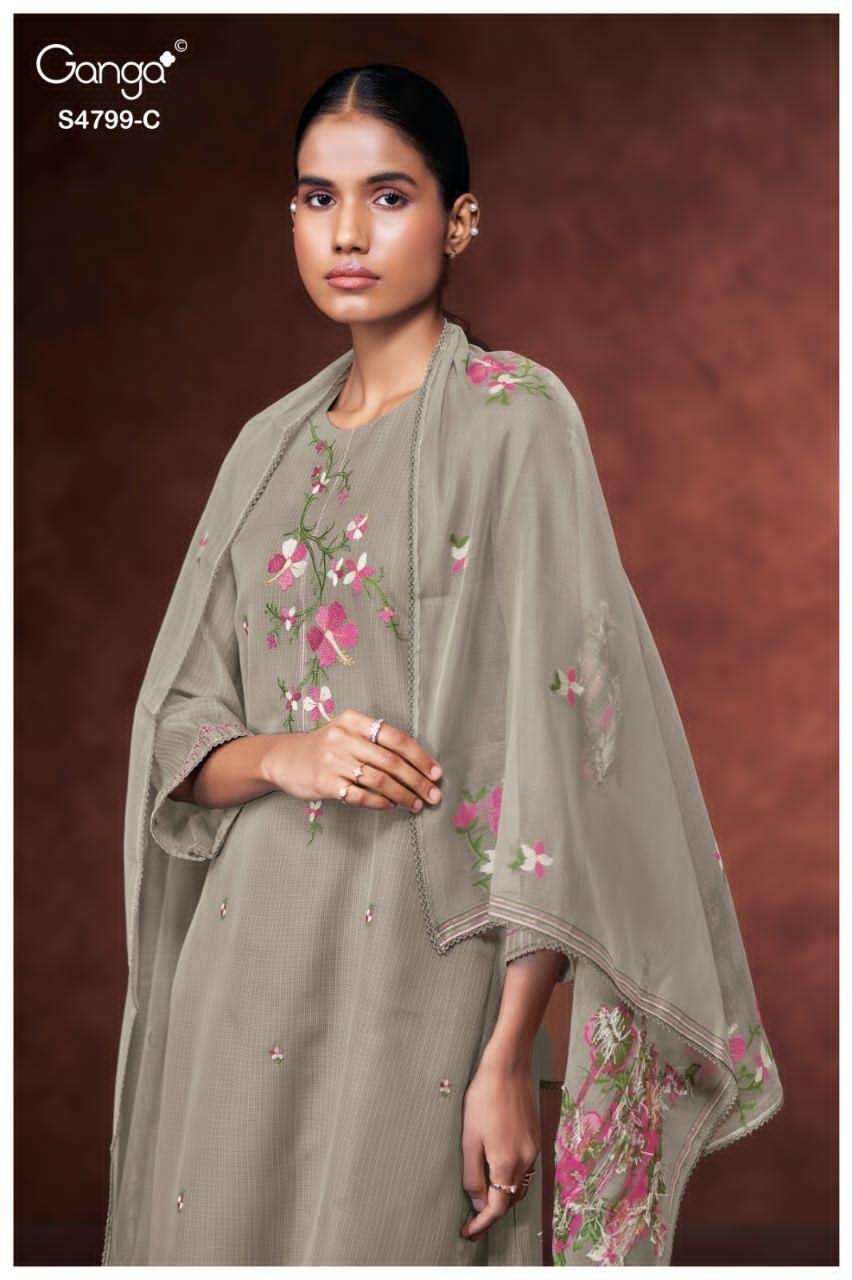 Ganga Fashion Katerine 4799 Bemberg Kota Dress Material