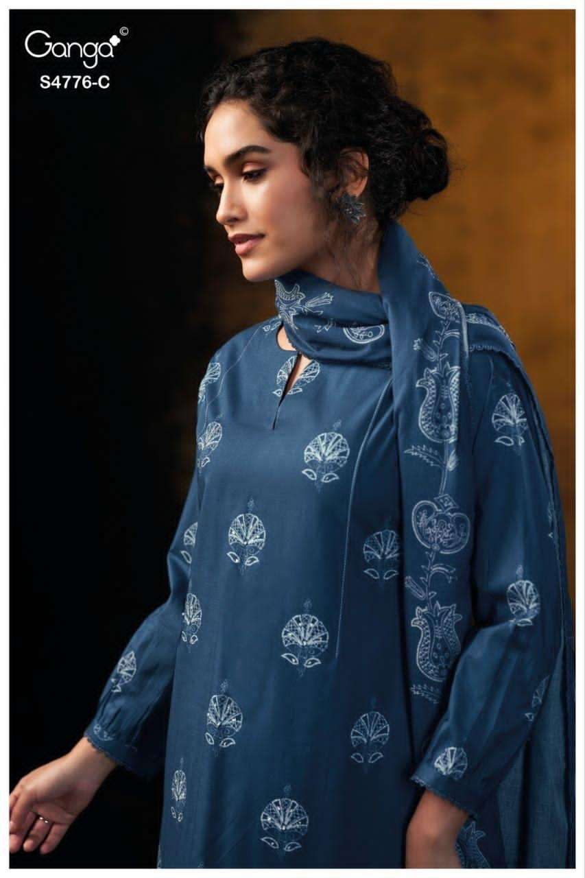 Ganga Fashion Kaviraah 4776 Premium Cotton Dress Material