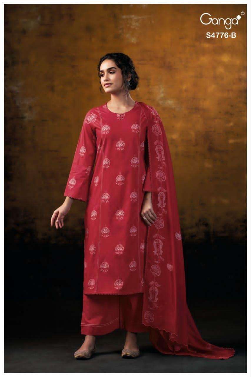 Ganga Fashion Kaviraah 4776 Premium Cotton Dress Material