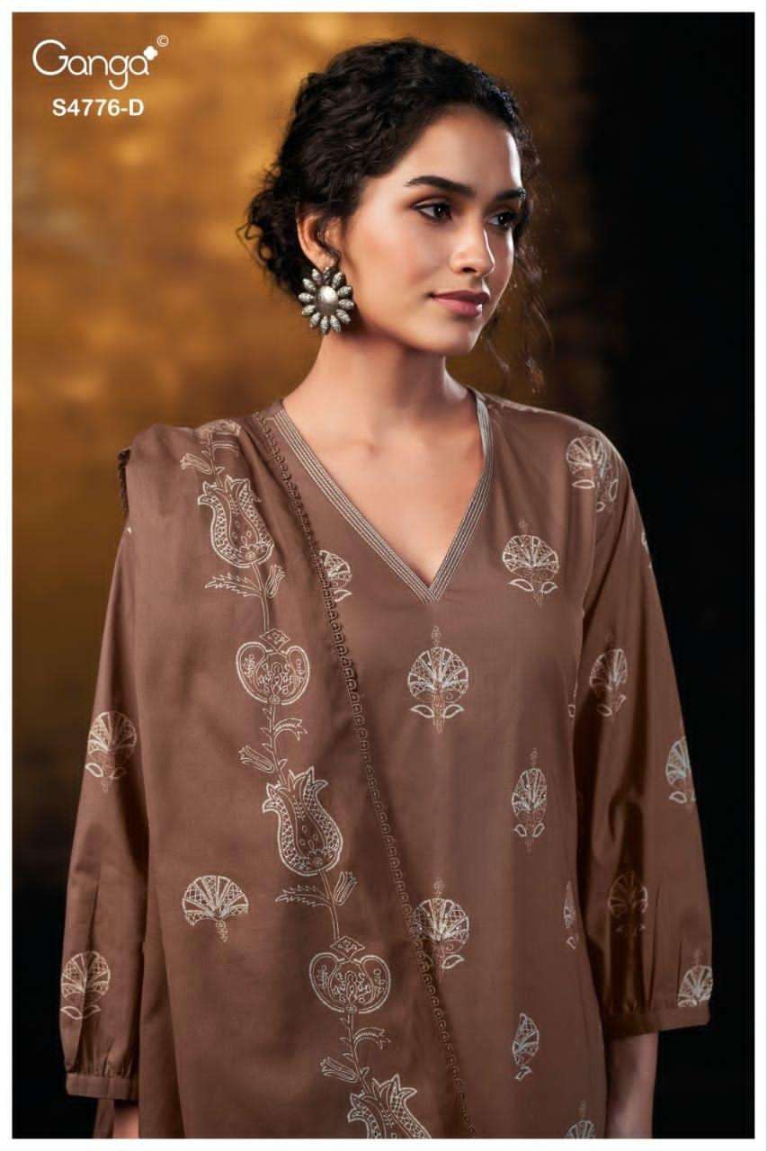 Ganga Fashion Kaviraah 4776 Premium Cotton Dress Material