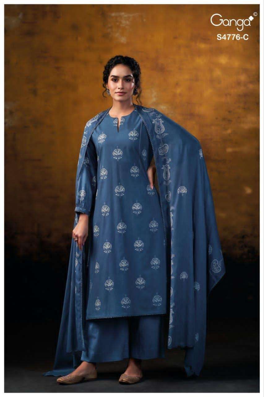 Ganga Fashion Kaviraah 4776 Premium Cotton Dress Material