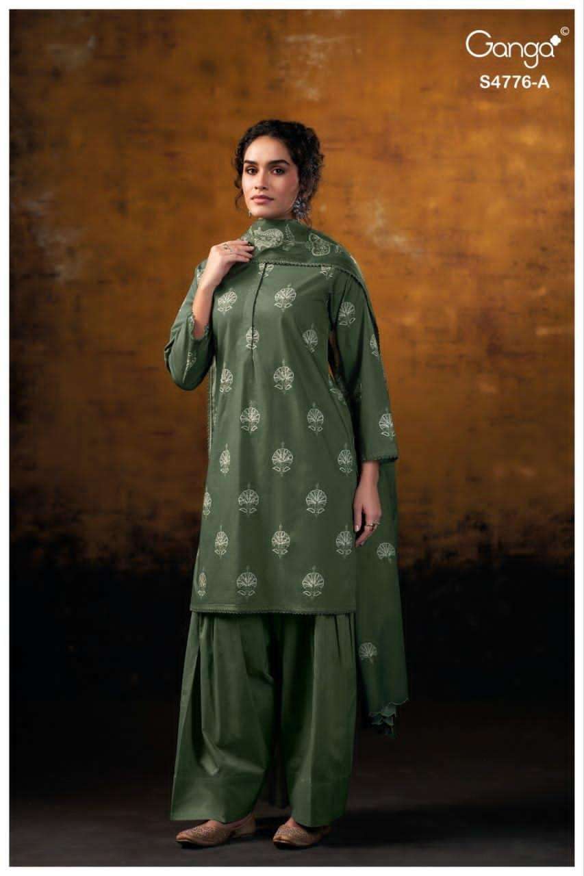 Ganga Fashion Kaviraah 4776 Premium Cotton Dress Material