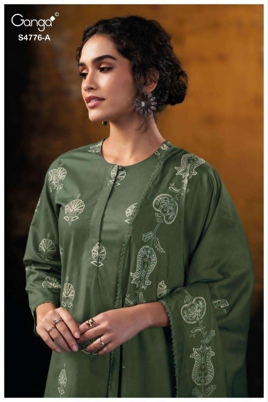 Ganga Fashion Kaviraah 4776 Premium Cotton Dress Material