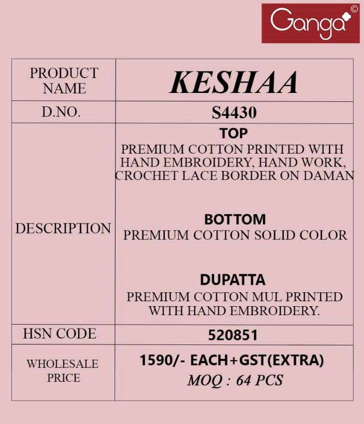 Ganga Keshaa 4430 - Amrah Wholesale
