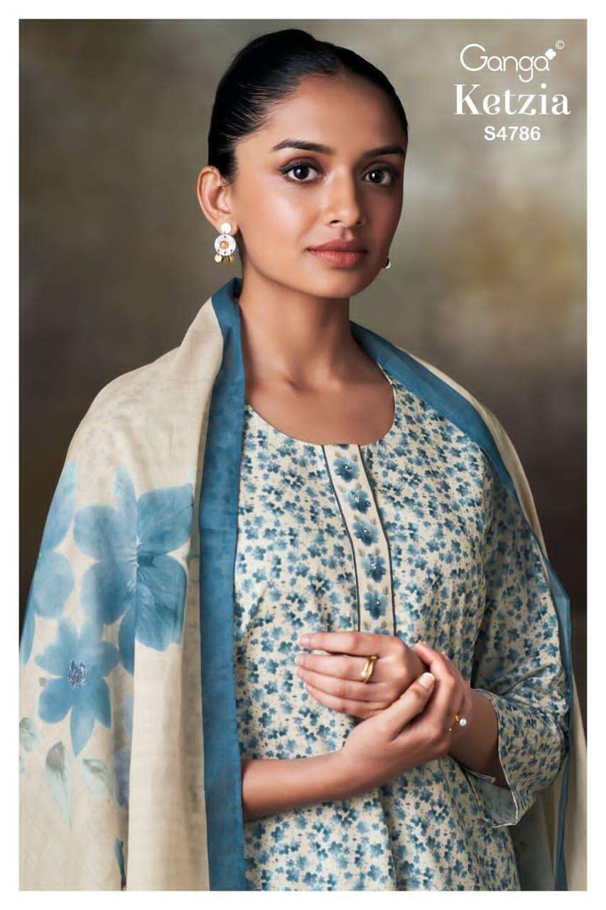 Ganga Fashion Ketzia 4786 Premium Cotton Dress Material