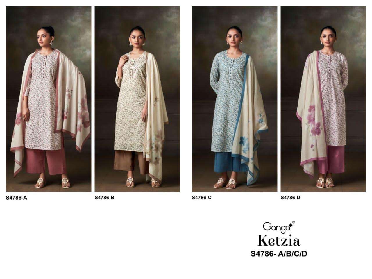 Ganga Fashion Ketzia 4786 Premium Cotton Dress Material