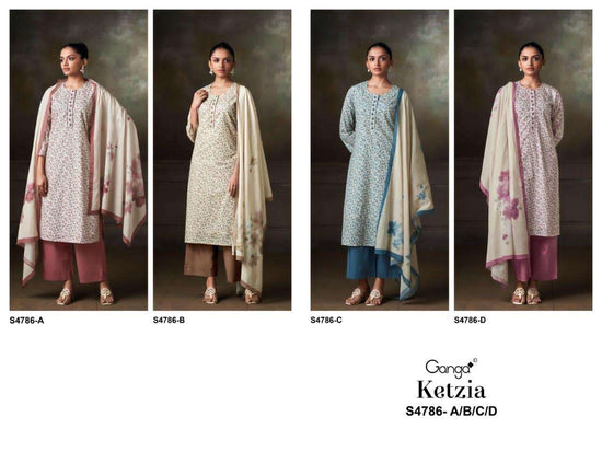 Ganga Fashion Ketzia 4786 Premium Cotton Dress Material