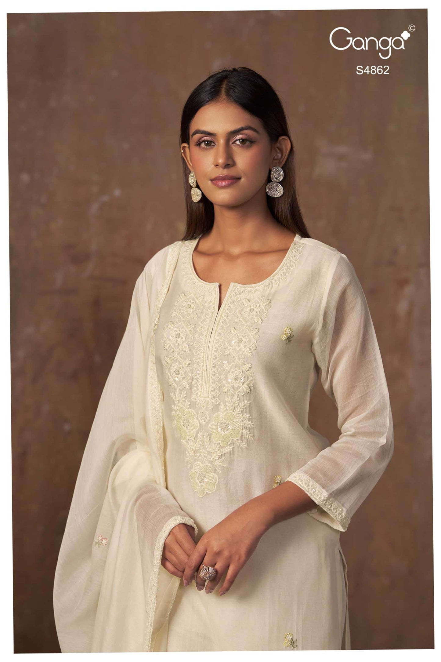 Ganga Fashion Kiran 4862 Pure Banarasi Mal Dress Material