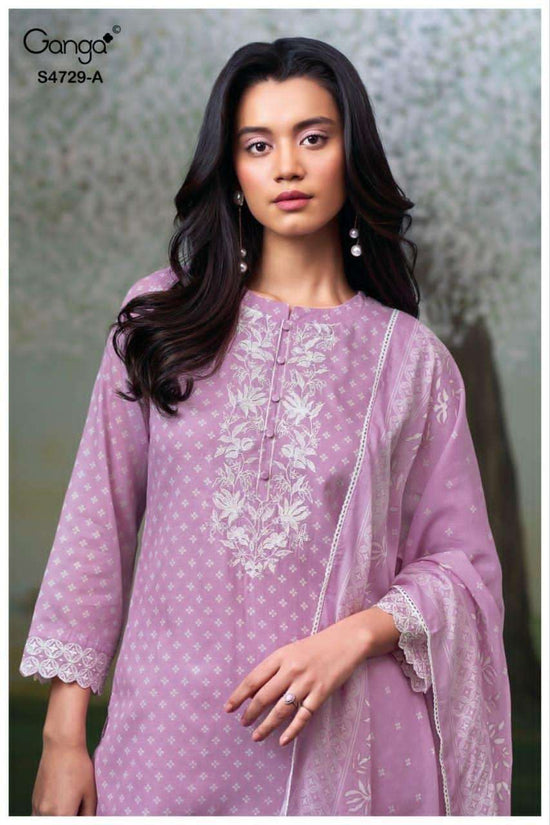 Ganga Fashion Kynza 4729 Premium Bemberg Designer Dress Material