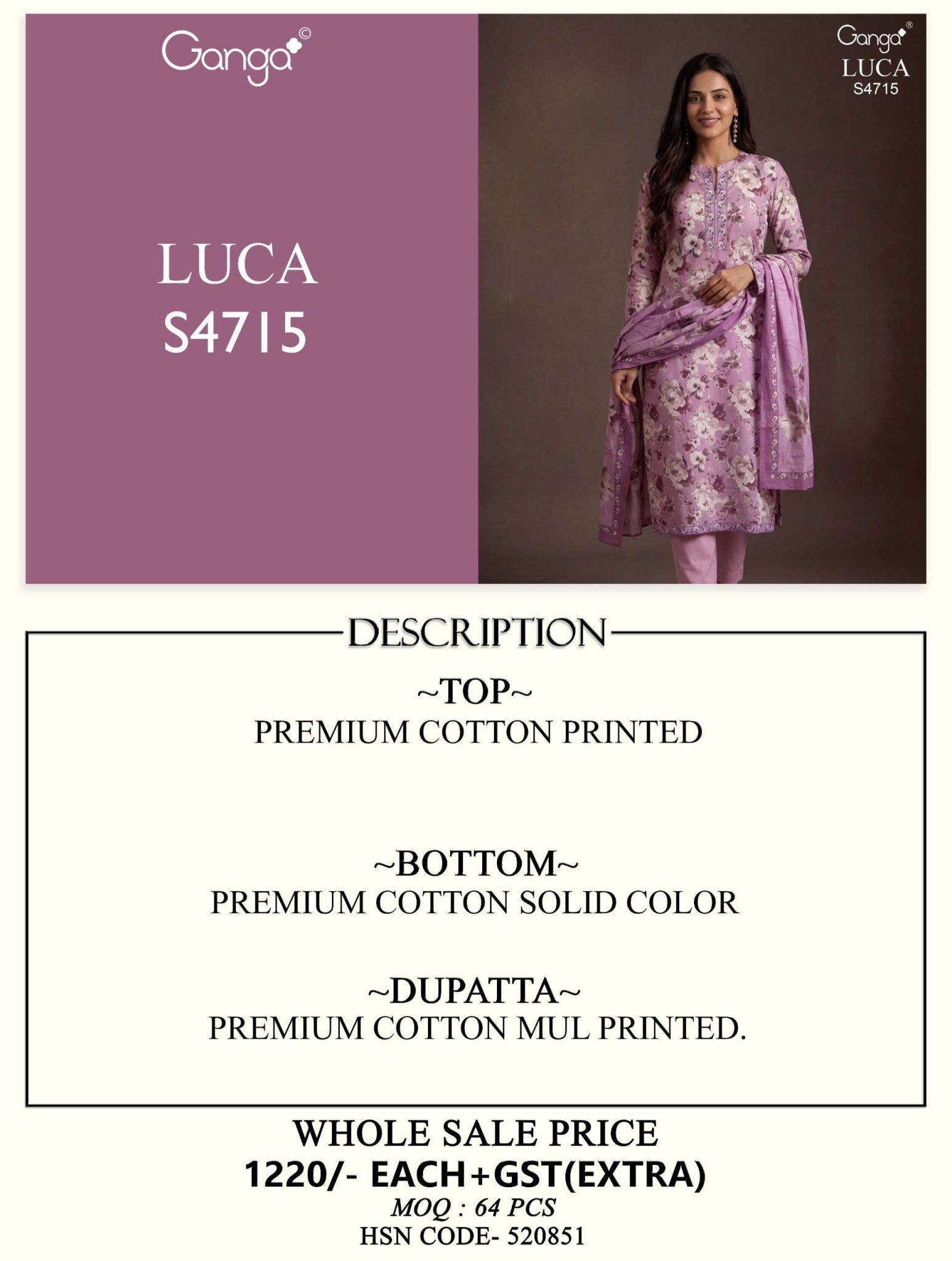 Ganga Luca 4715 - Amrah Wholesale