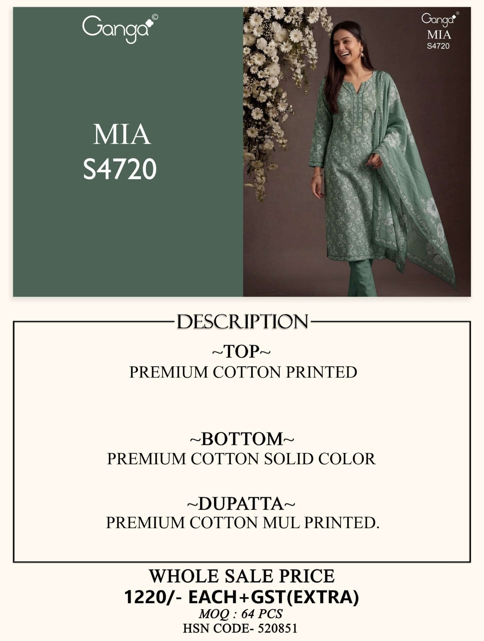 Ganga Fashion Mia 4720 - Amrah Wholesale