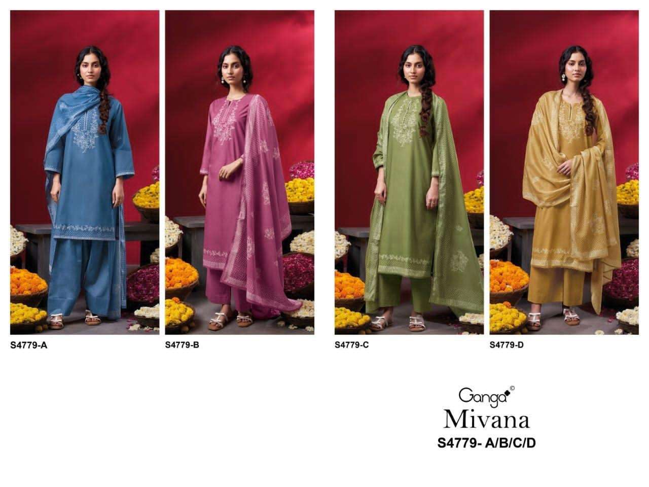 Ganga Fashion Mivana 4779 Premium Cotton Dress Material
