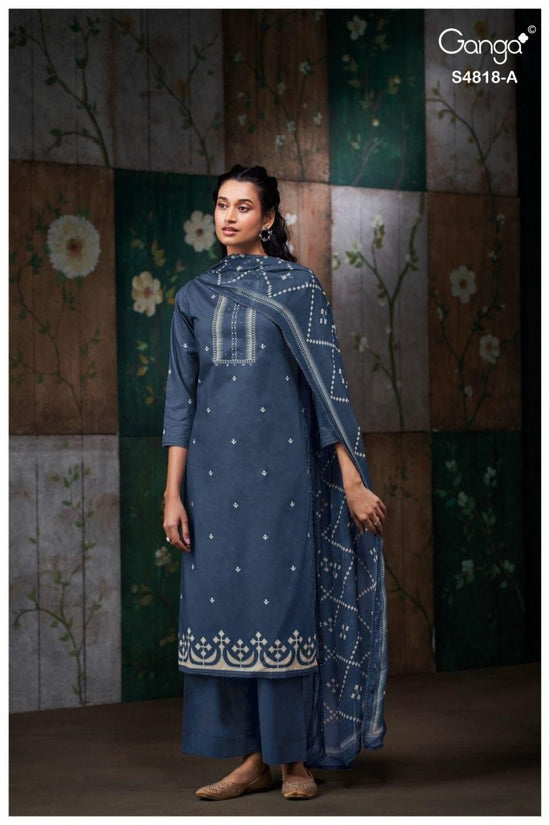 Ganga Nayanshi 4818 Cotton Dress Material - Amrah Wholesale