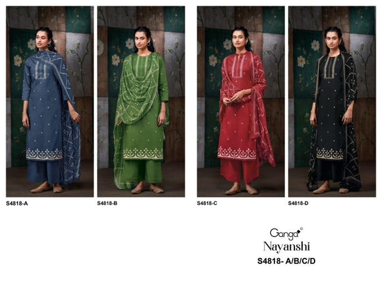 Ganga Nayanshi 4818 Cotton Dress Material - Amrah Wholesale