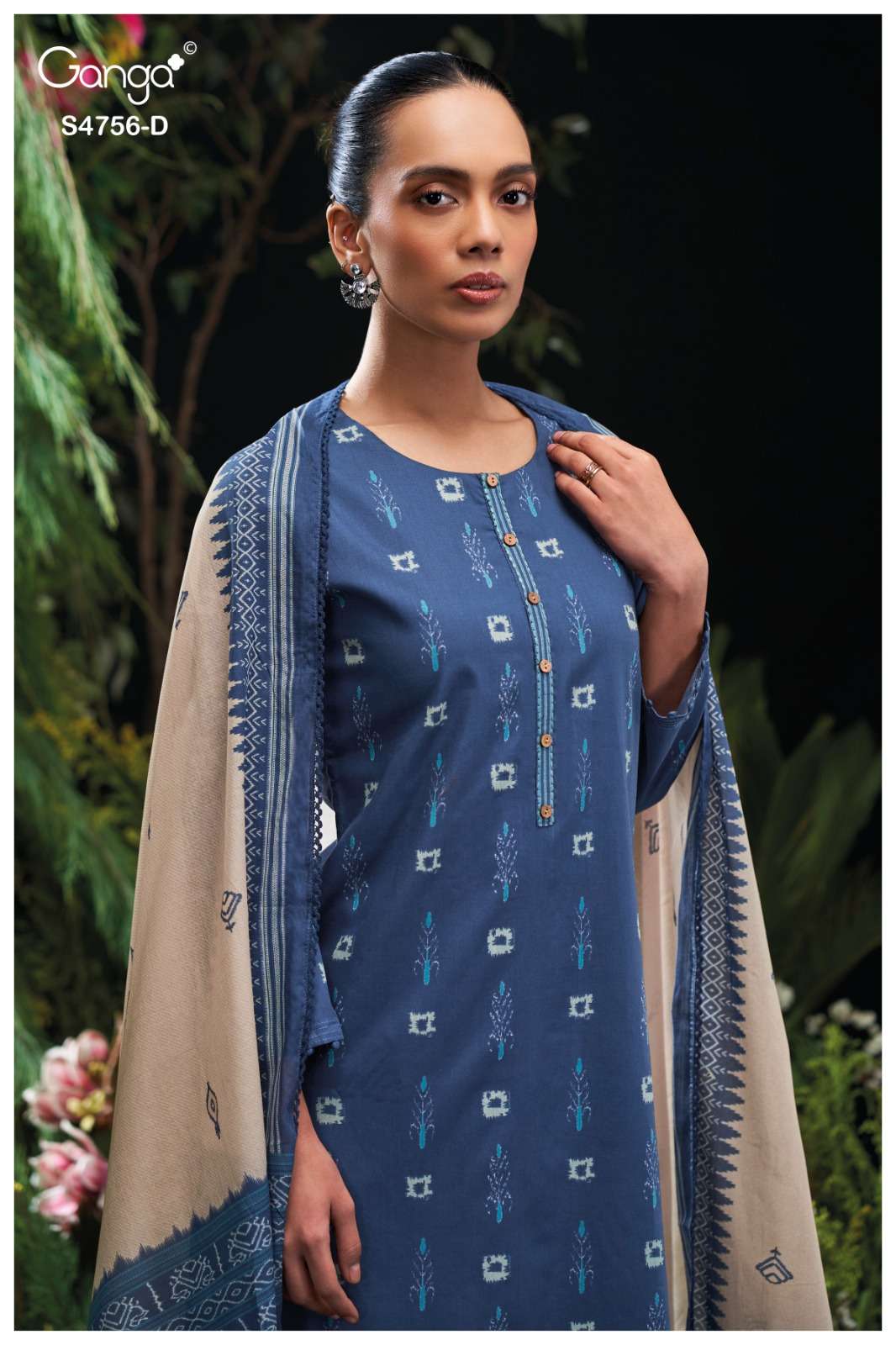 Ganga Fashion Nityasha 4756 Cotton Dress Material