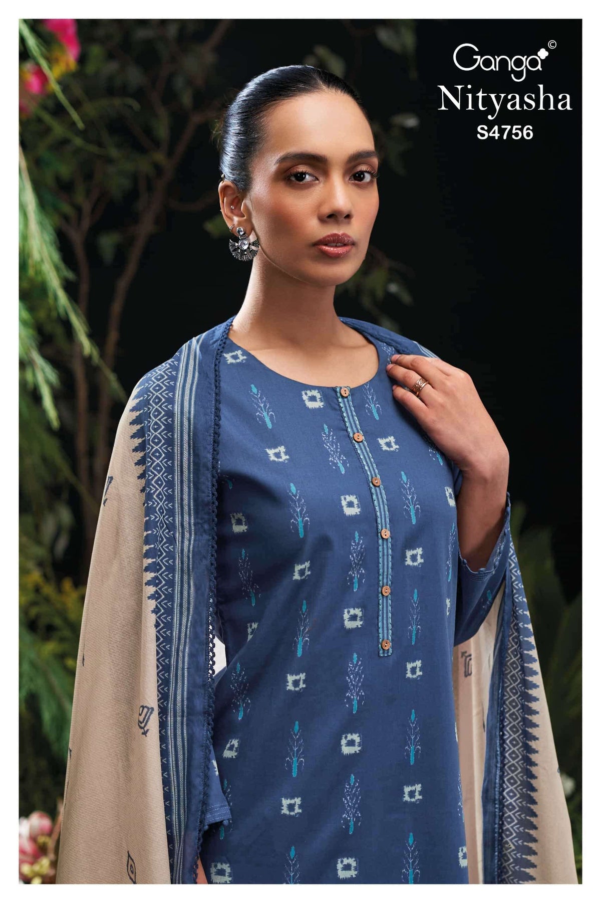 Ganga Fashion Nityasha 4756 Cotton Dress Material