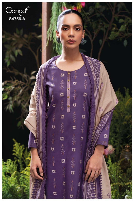 Ganga Fashion Nityasha 4756 Cotton Dress Material