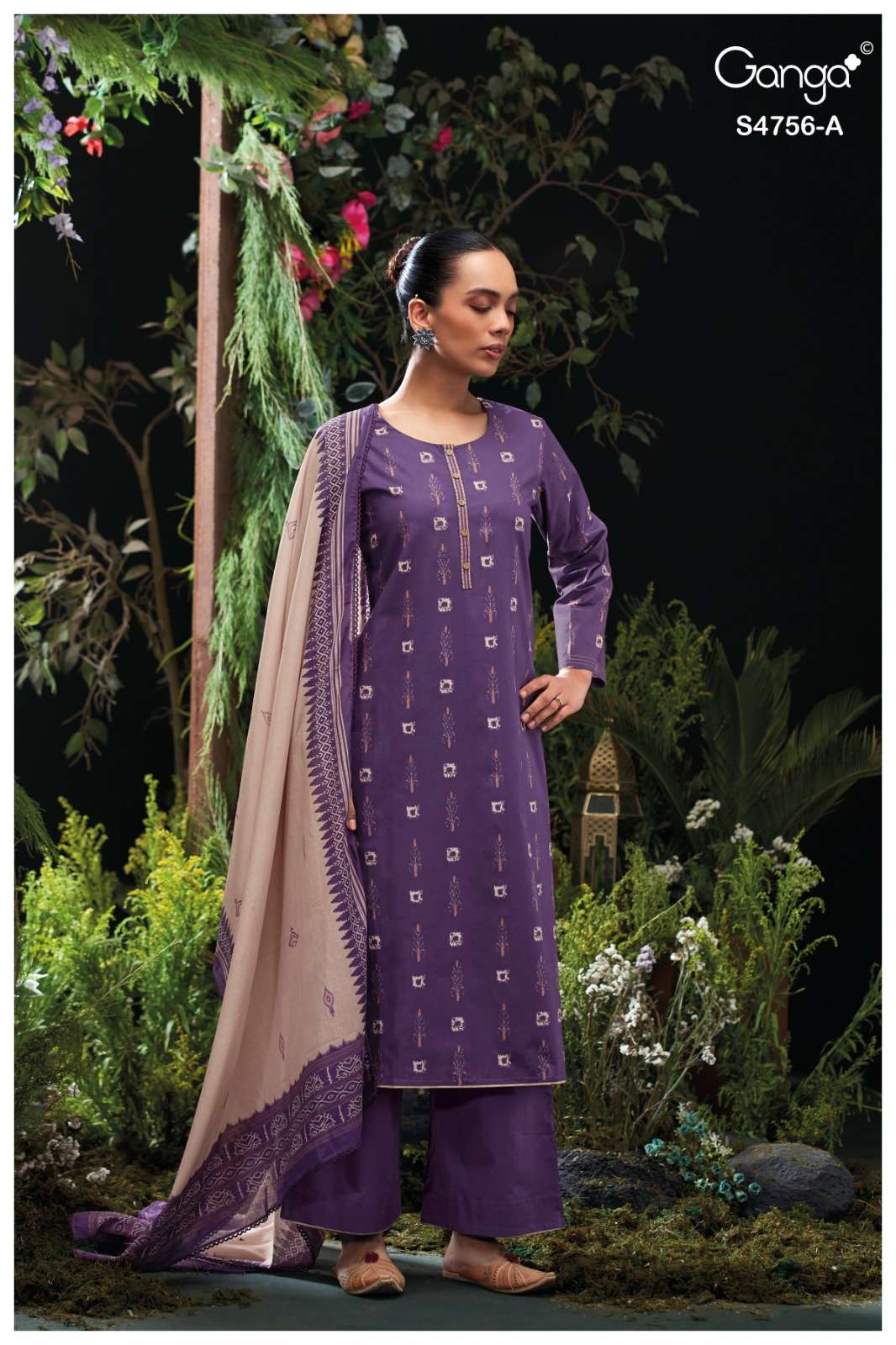 Ganga Fashion Nityasha 4756 Cotton Dress Material